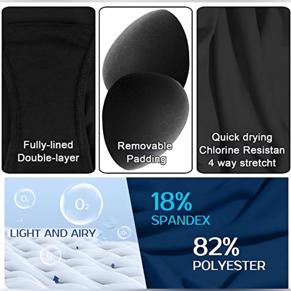 NEW- 2025 Full Coverage 
 Blue Floral Swimwear Bodysuit - Picture 11 of 11